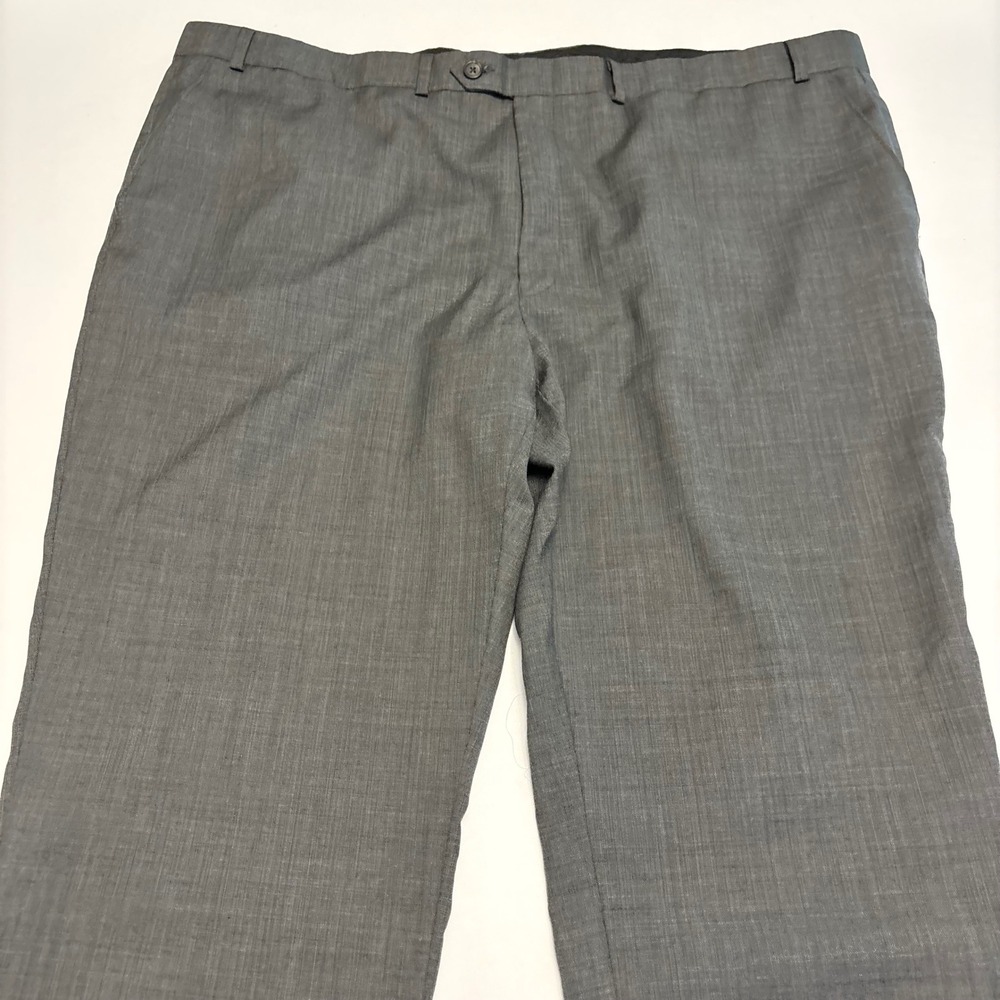 Lauren Ralph Lauren Dress Pants Mens 46R Grey 100% Wool Cuffed Trousers 0543